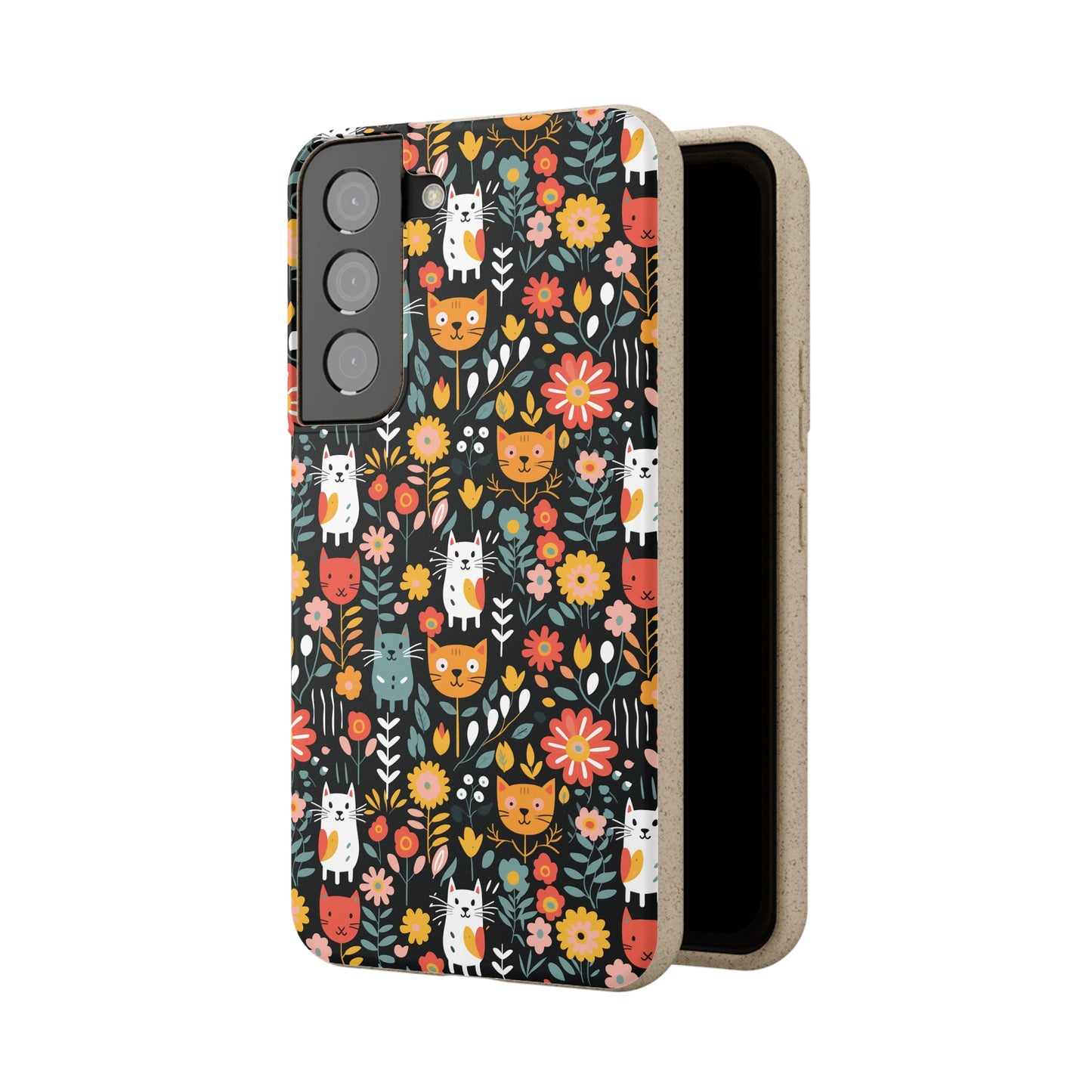 Whimsical Feline Garden Samsung Biodegradable Cases