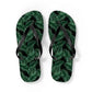 Black Tropical Bliss Flip Flops