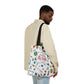 Personalized Classroom Couture Composition Book Inspired Canvas Tote Bag with Colorful Straps, Cute School Bag, Eco-Friendly Tote, Back to School Shopping Bag, Teacher Gift Idea