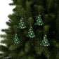 Green Snowflake Elegance Ceramic Ornaments (1pcs, 5pcs, 10pcs, 20pcs)