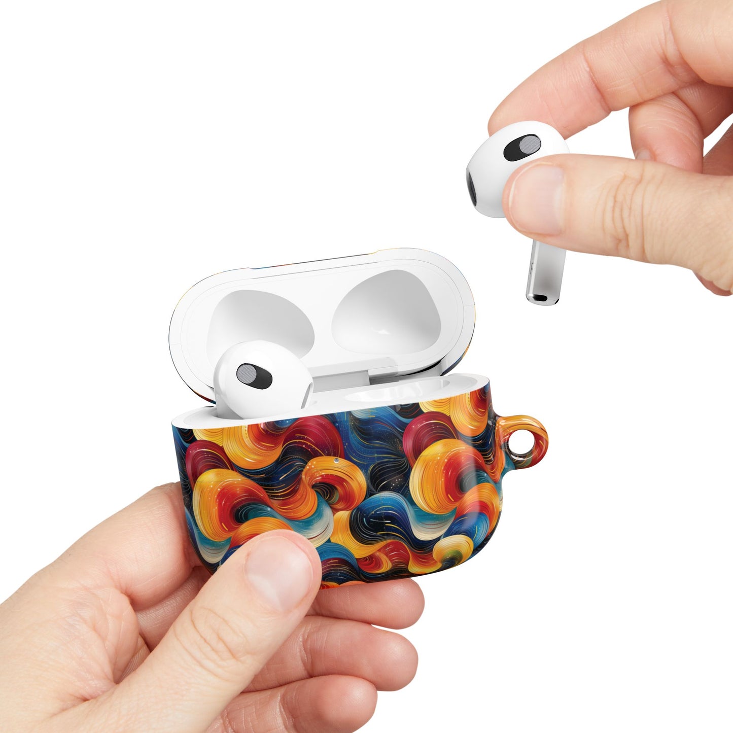 Cosmic Swirl AirPod Case - Colorful Protective Cover for Music Lovers