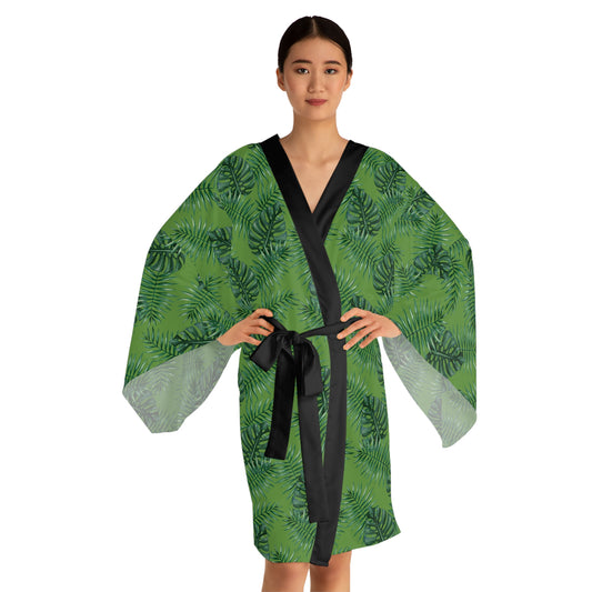 Green Tropical Bliss Serenity Kimono Robe (AOP)