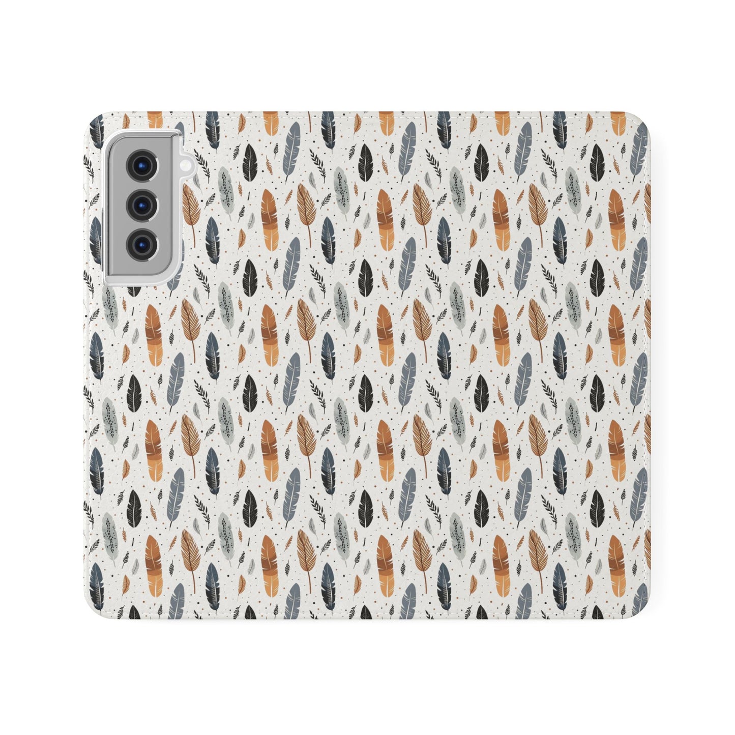 Whispering Feathers iPhone and Samsung Flip Cases