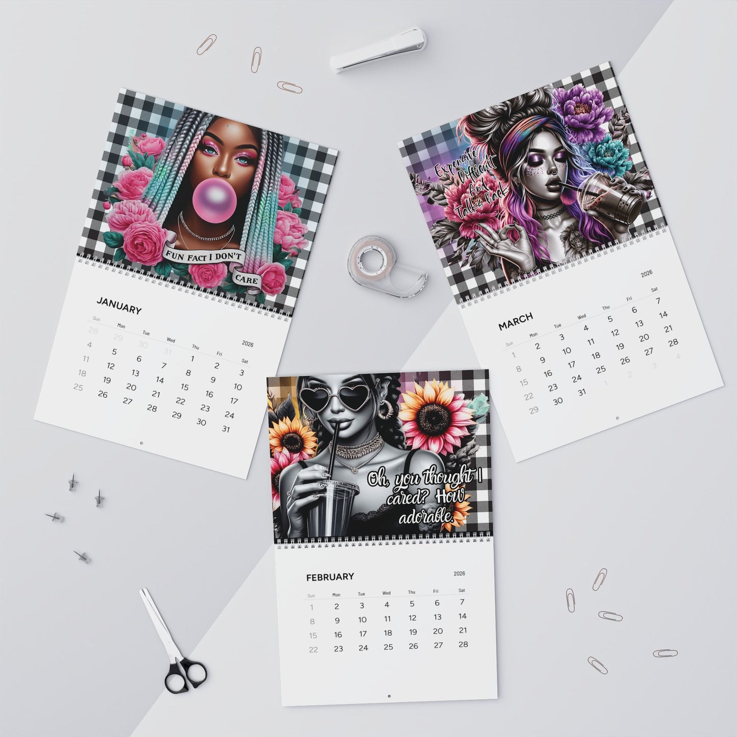 365 Days of Sass 2026 Wall Calendar — Bold & Vibrant Monthly Attitude.