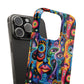 Psychedelic Visions Slim iPhone Case - Vibrant Design for Artistic Souls