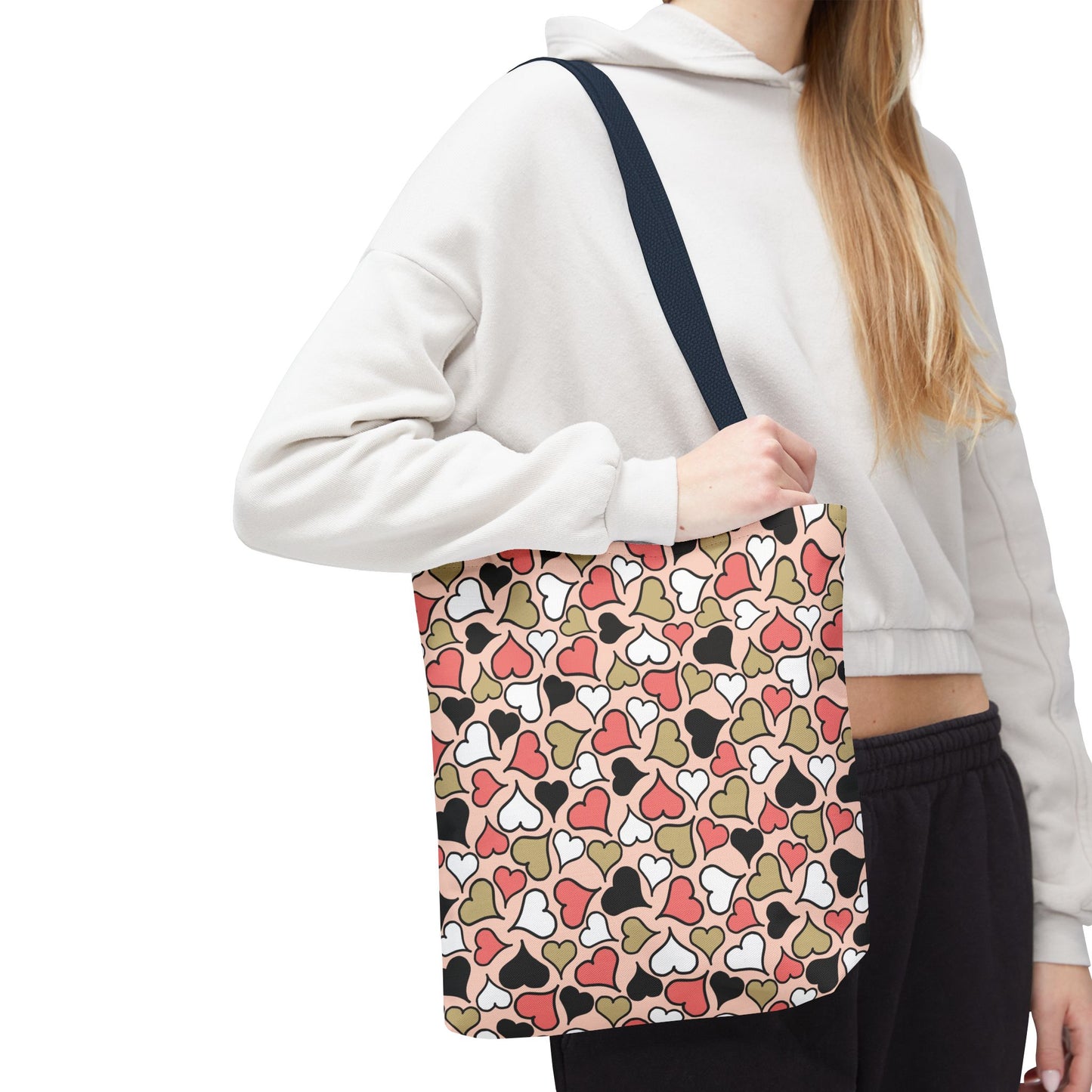 Heart Patterned Tote Bag - Cute & Stylish Carryall for Every Occasion