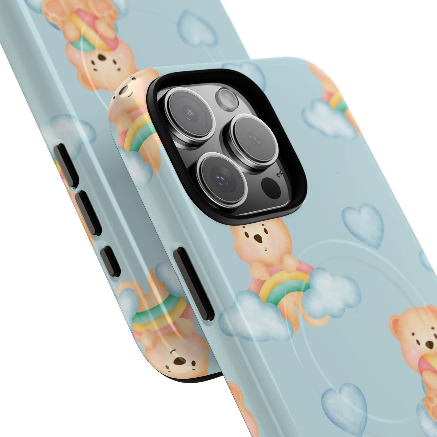 Cute Bear Magnetic iPhone Case, Kid-Friendly iPhone Cover, Stylish Cell Accessory, Gift for Kids, Durable Design for Any Occasion