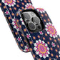 Midnight Mandala Bloom Tough iPhone Magnetic Case, Vibrant Design for Protection, Gift for Her, Trendy Accessory, Floral MagSafe iPhone Cover, Birthday, & Everyday Use