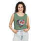 Floral Hearts Unisex Garment-Dyed Tank Top