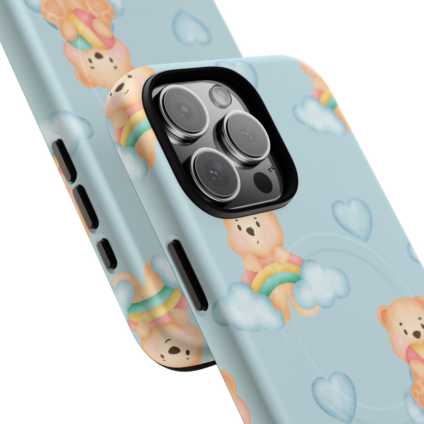Cute Bear Magnetic iPhone Case, Kid-Friendly iPhone Cover, Stylish Cell Accessory, Gift for Kids, Durable Design for Any Occasion