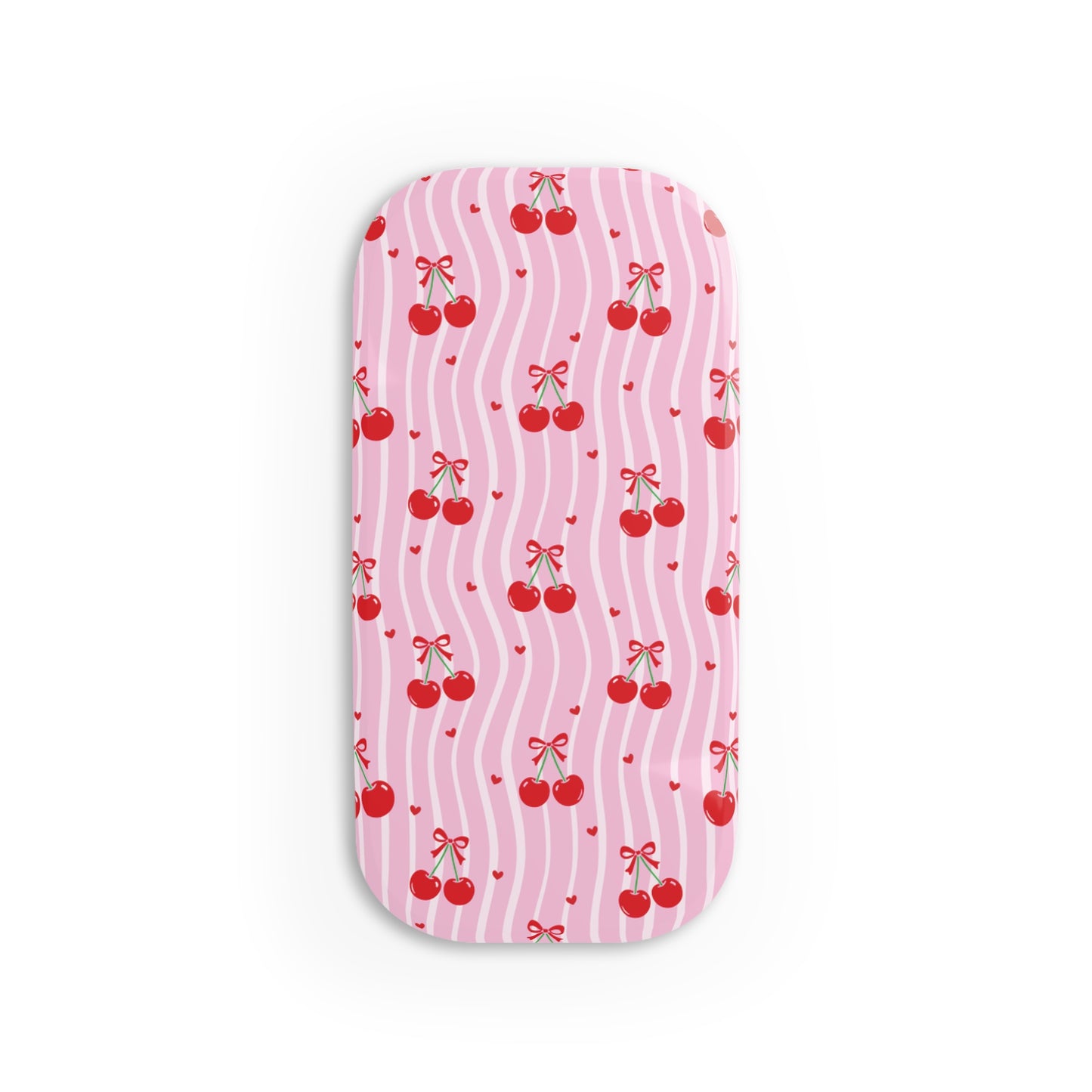 Cherry Blossom Dreams Phone Grip — Pink Retro Cherry Click-On Stand
