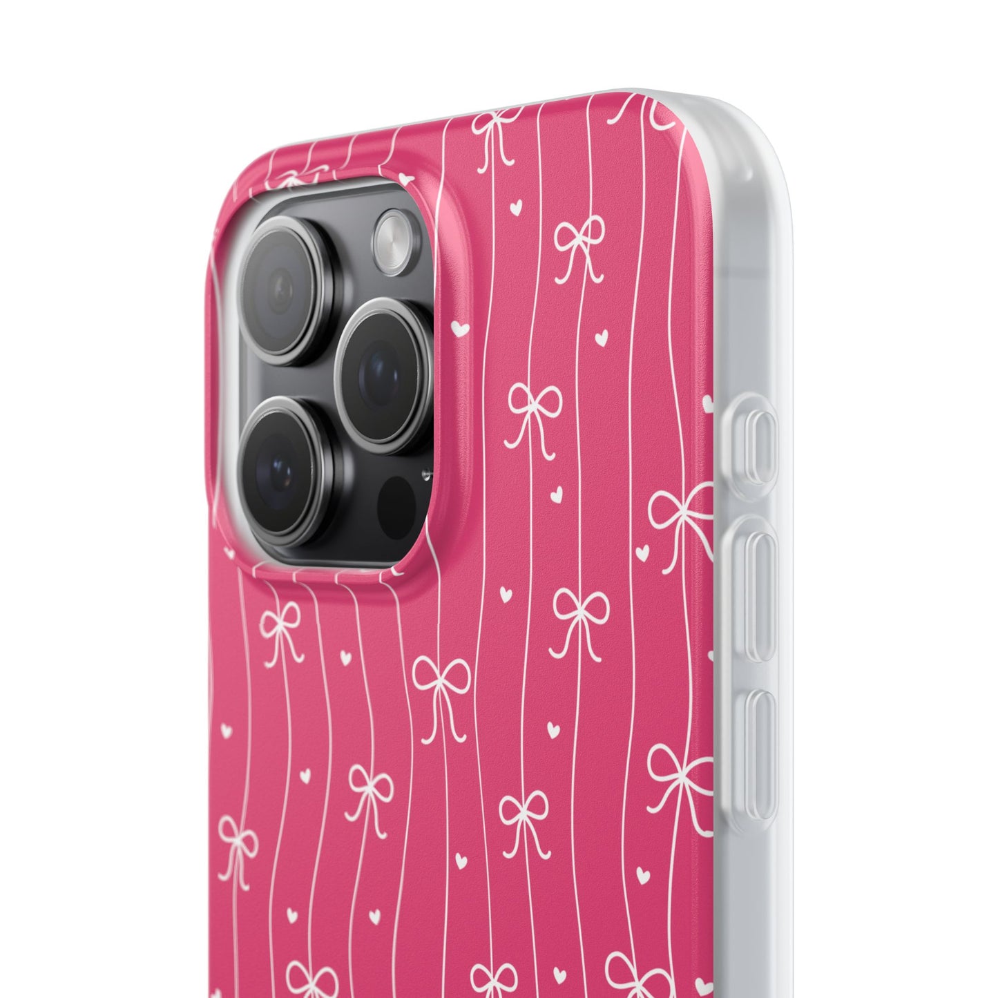 Personalized Pink Bow Coquette Slim Flexi iPhone and Samsung Cases — Custom Name or Affirmation