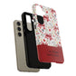 Personalized Rosette Coquette Phone Case - Custom Name/Message 'I Am Stronger Than The Storm' Floral Bow Protective Case