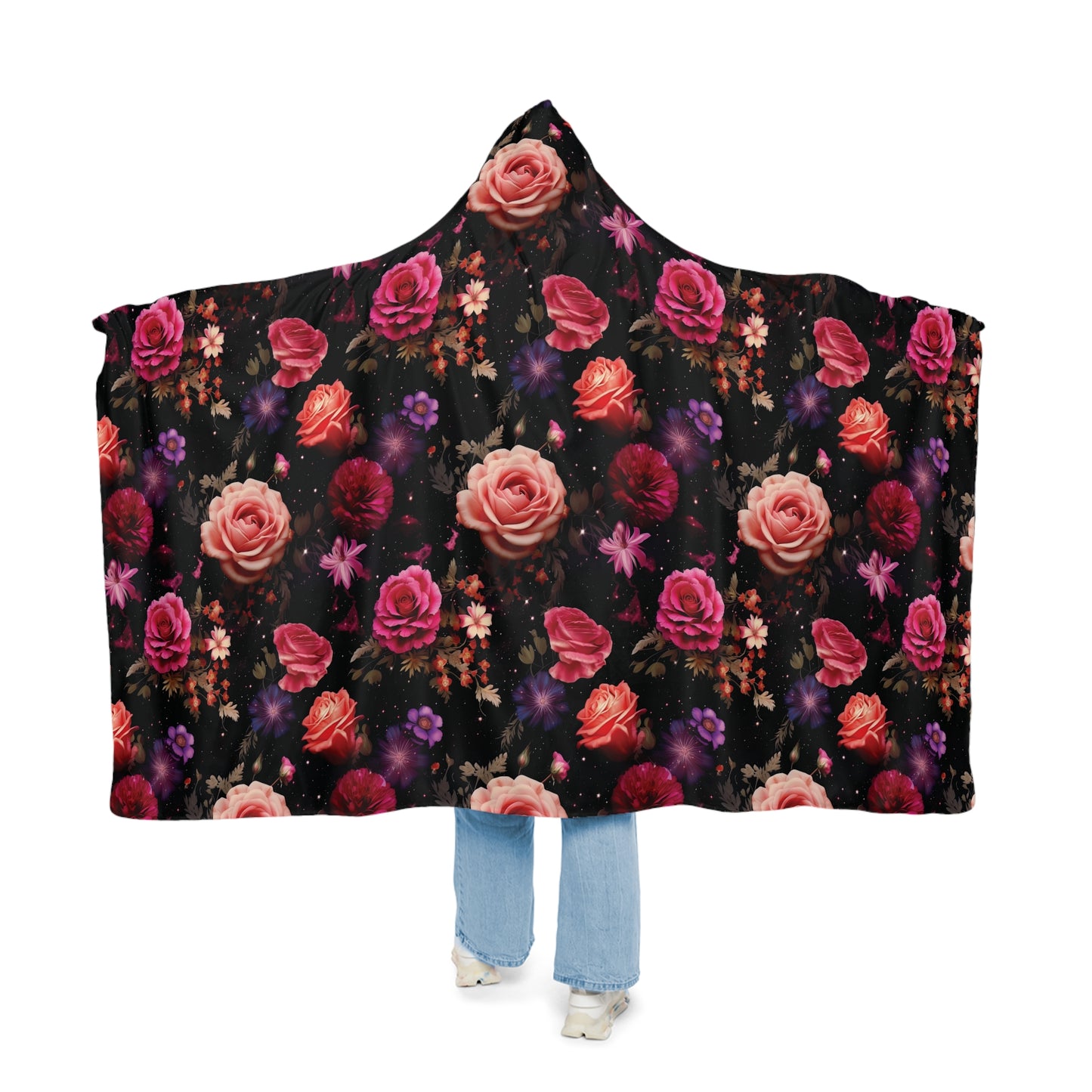 Midnight Rosescape Snuggle Blanket