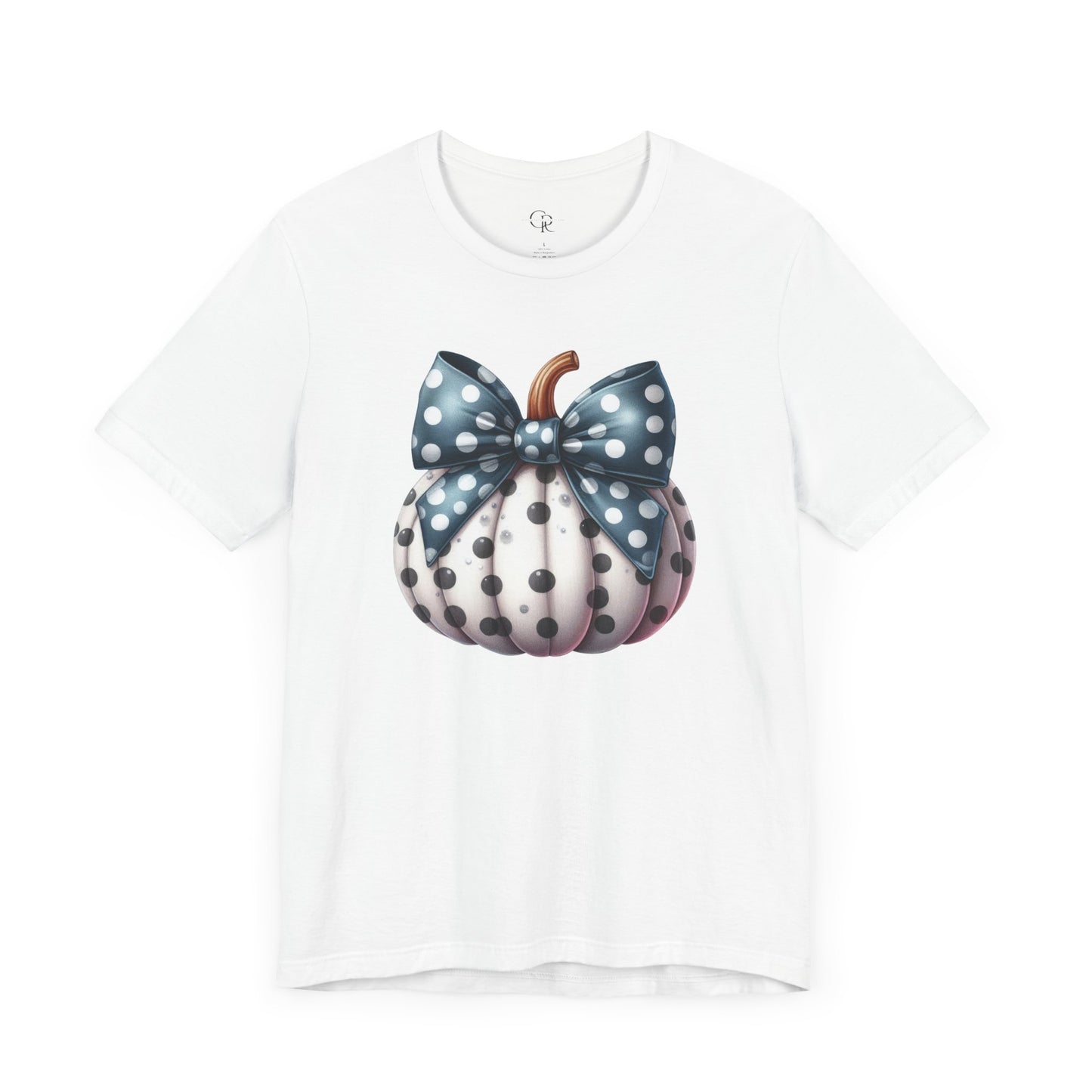 Polka Dot Pumpkin Charm Unisex Jersey Short Sleeve Tee