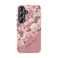 Personalized Cherry Blossom Tough Phone Case — Pink Floral Protective Case for Samsung & Google