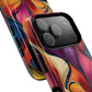 Vibrant Leaf Wave Tough Magnetic Phone Case, Vibrant Smartphone Cover, Unique Protective Case for Gifts, Phone Accessories, Trendy Design