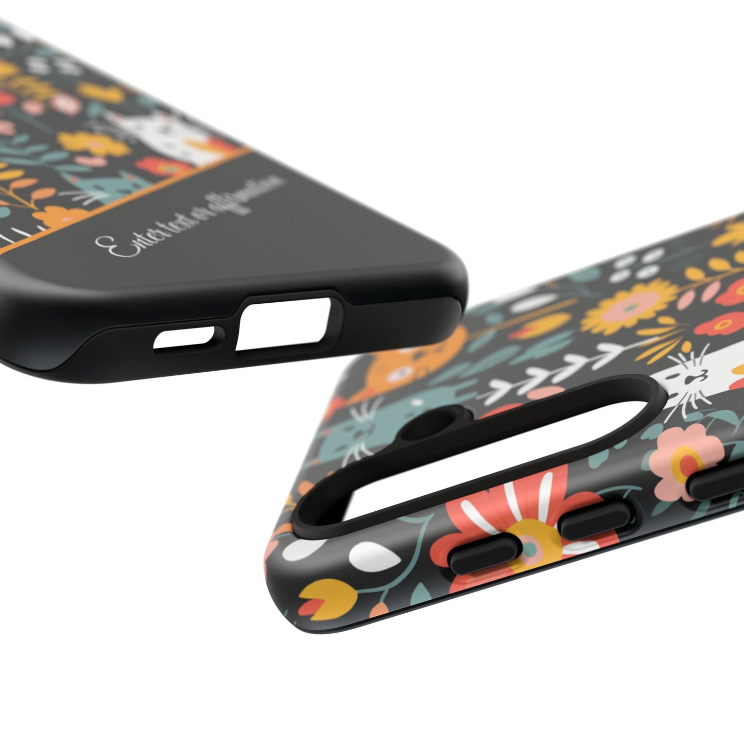 Personalized Whimsical Feline Garden Google and Samsung Tough Cases