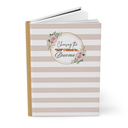 Elegant Floral Hardcover Journal, Inspirational Writing Notebook, Personal Planner, Gift for Women, Self-Reflection Diary