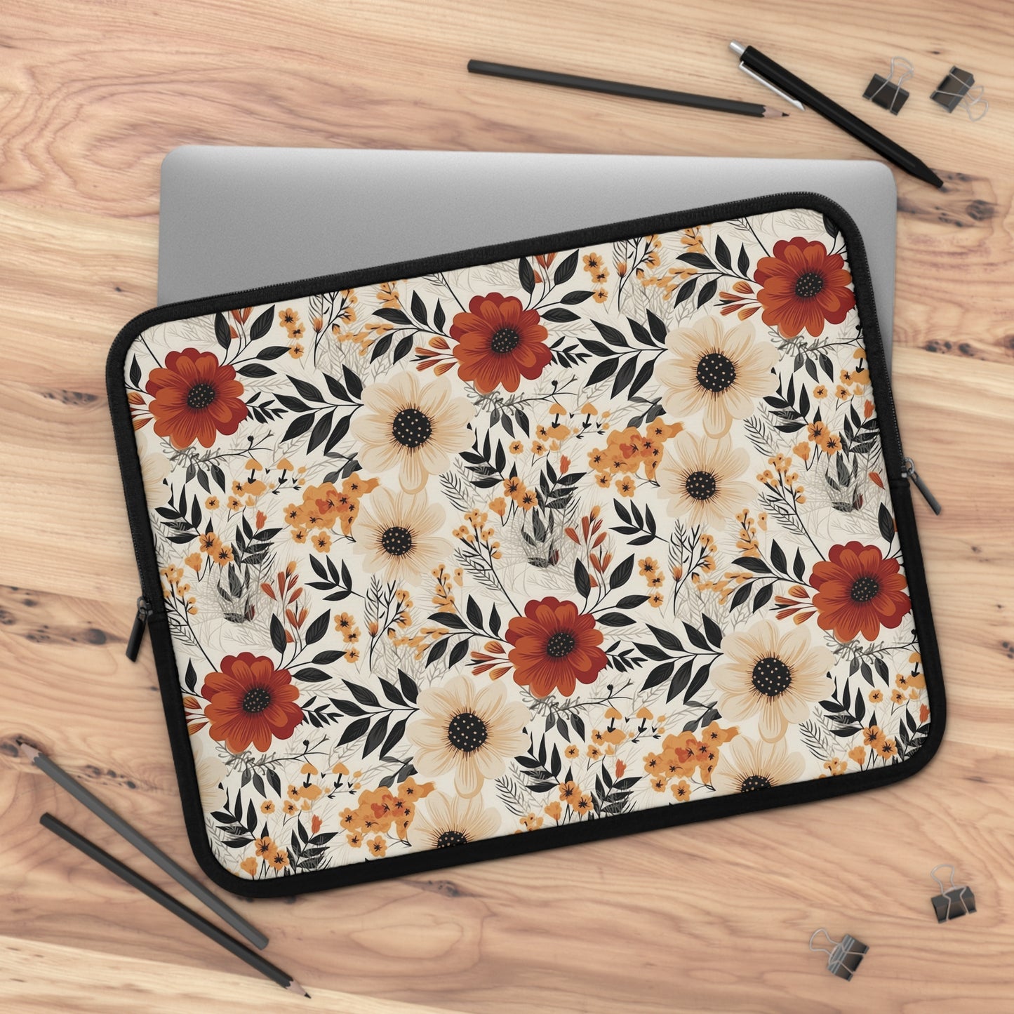 Boho Chic Floral Laptop Sleeve