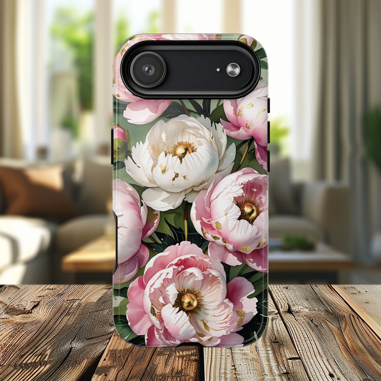 Floral Peonies Tough Magnetic Phone Cases, Durable Floral Phone Cover, Chic Flower Case, Stylish Phone Protector, Gift for Her