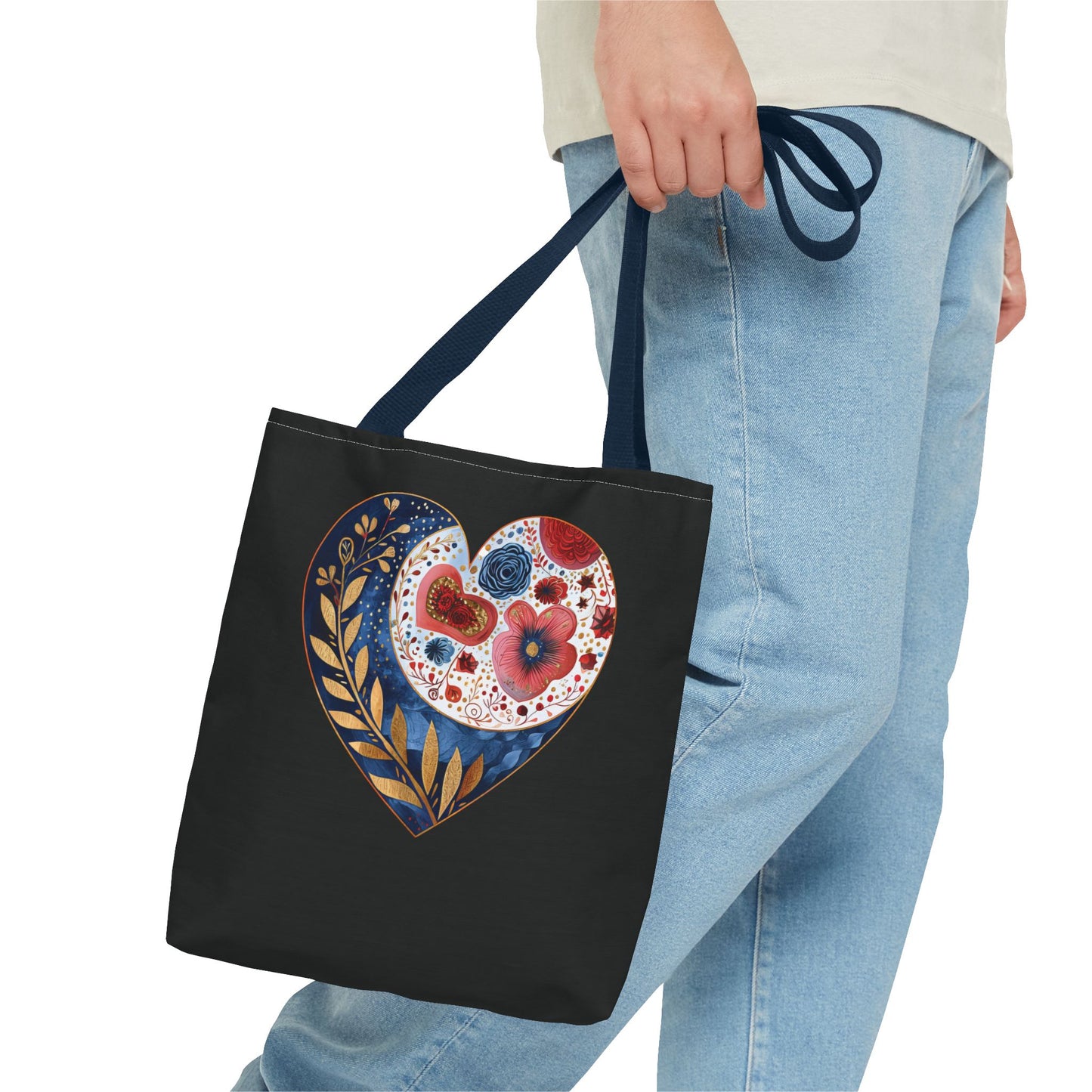 Floral Heart Tote Bag