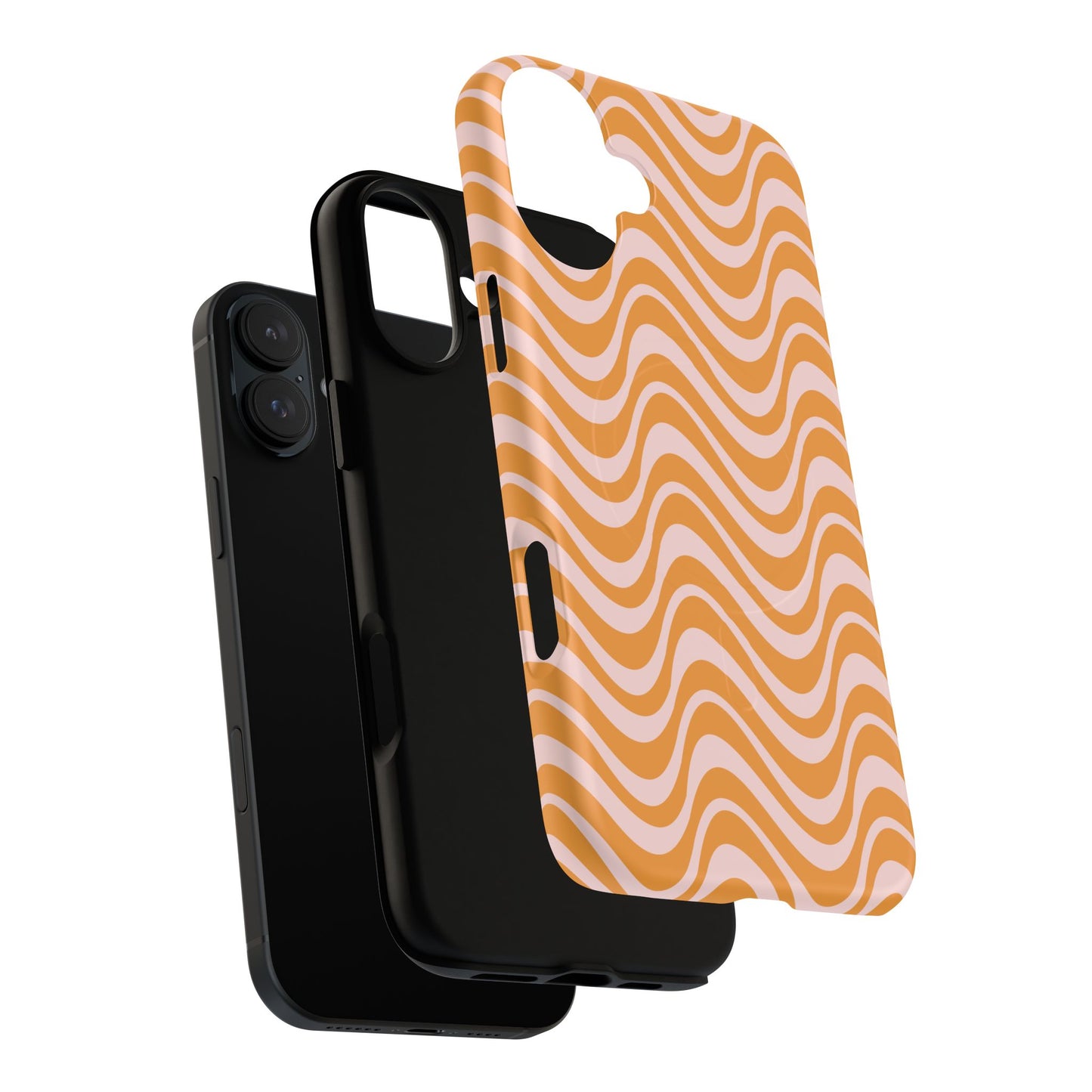 Stylish Tough Magnetic Case for Your iPhone - Trendy Wave Design, Durable Protector, Gift for Her, Cool Tech Accessory, Unique iPhone Cover, Magsafe iPhone Cover.