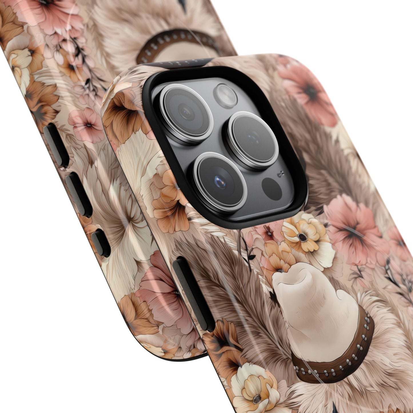Western Boho Tough iPhone Magnetic Case - Bohemian Style, Durable Protection, Unique Gift, Trendy Accessory, iPhone Cover