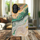 Magnetic iPhone Cases with Green Marble Design, Tough Magnetic Cases, iPhone Accessories, Gift for Her, Trendy iPhone Cover