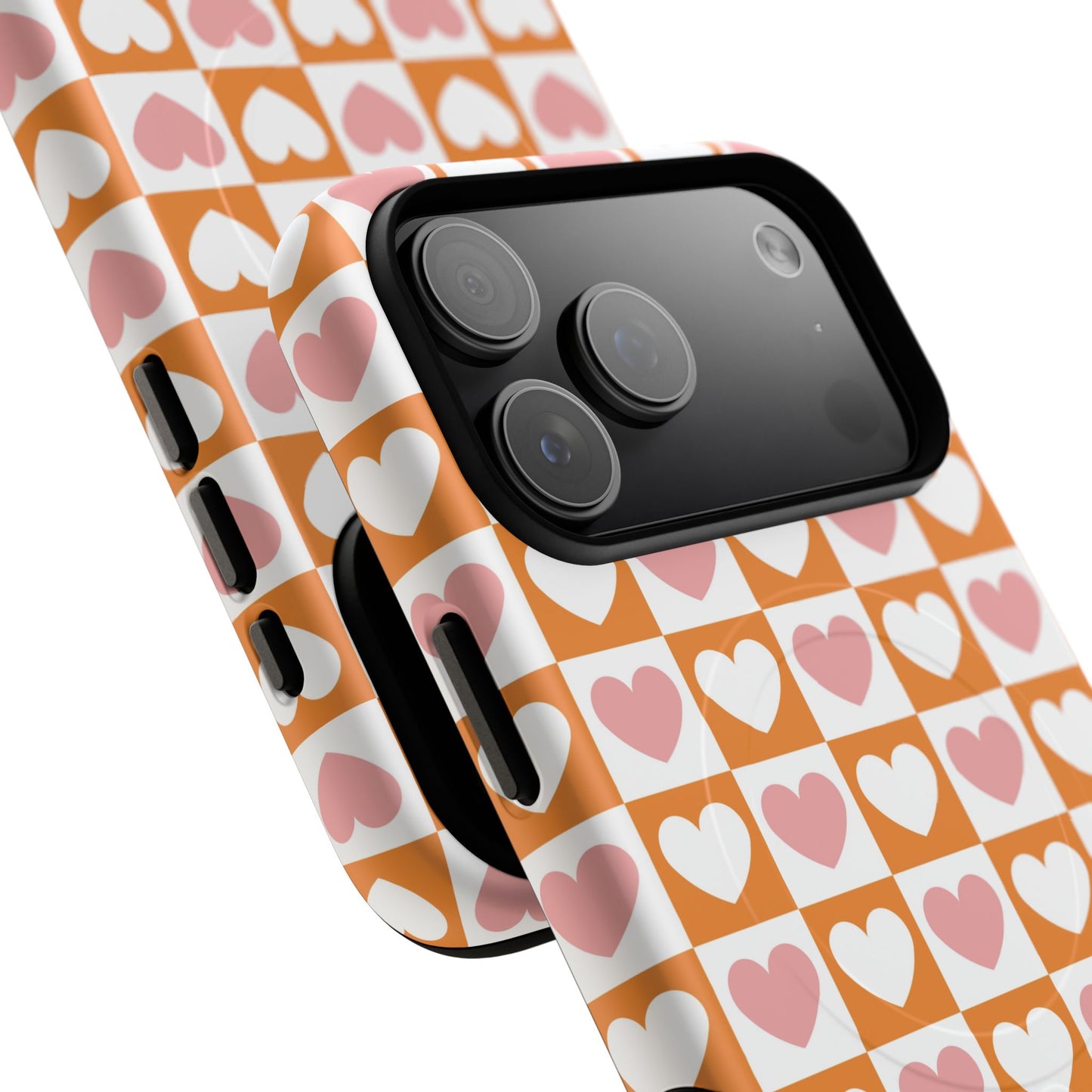 Heart Pattern Magnetic iPhone Case, Valentine Gift, Cute iPhone Accessory, Durable Case for Lovers, Custom iPhone Skin, Sweetheart Case