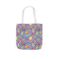 Personalized Purple Doodle Daydream Composition Book Inspired Canvas Tote Bag with Colorful Straps, Cute School Bag, Eco-Friendly Tote, Back to School Shopping Bag, Teacher Gift Idea