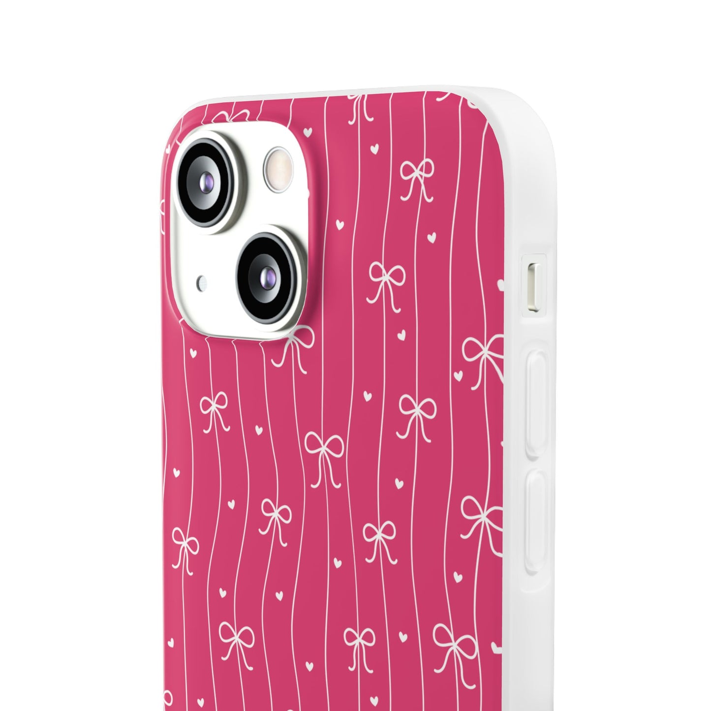 Personalized Pink Bow Coquette Slim Flexi iPhone and Samsung Cases — Custom Name or Affirmation