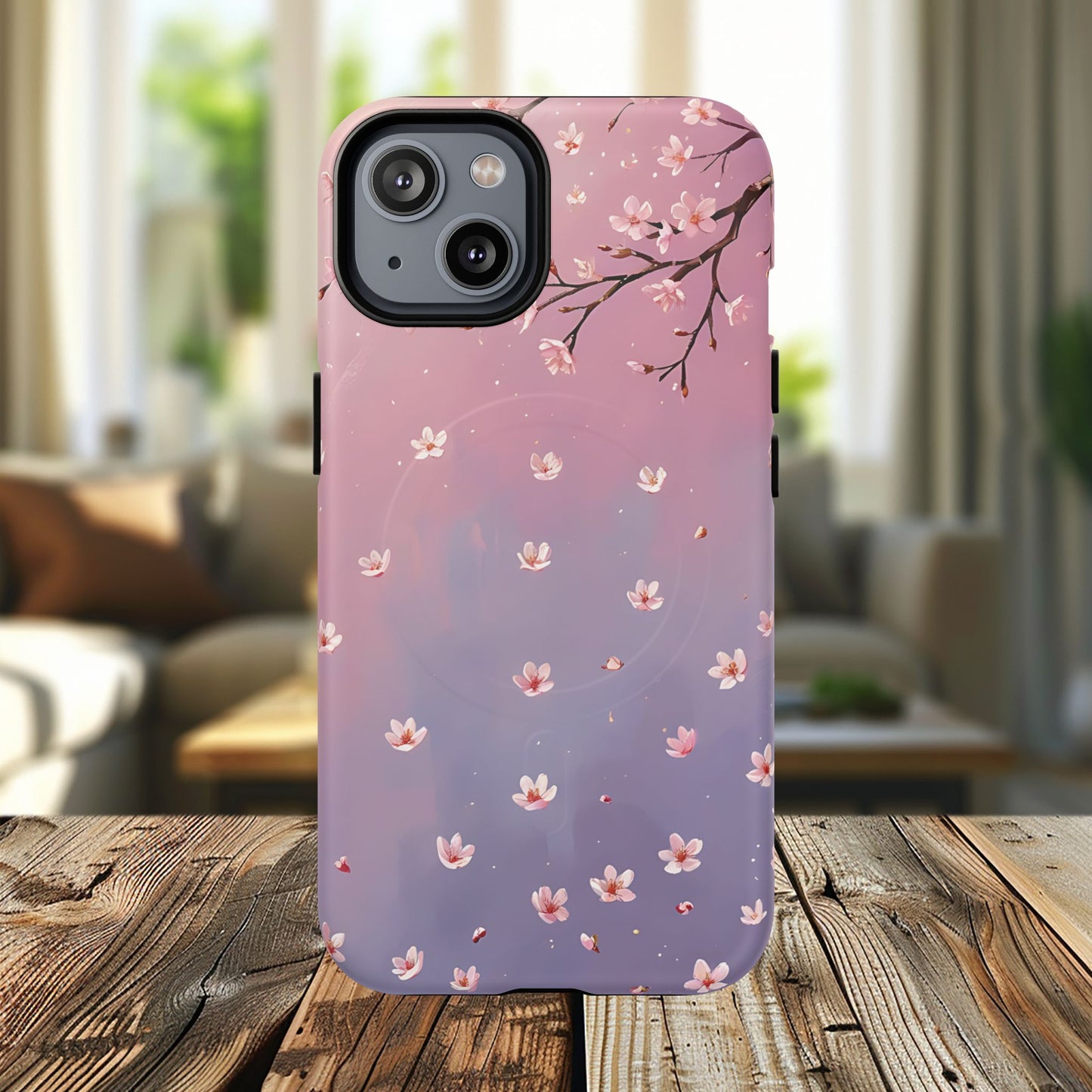 Tiny Cherry Blossom Floral Tough Magnetic Phone Cases, Durable Phone Cover, Floral Design Case, iPhone Protector, Cute Gift for Her