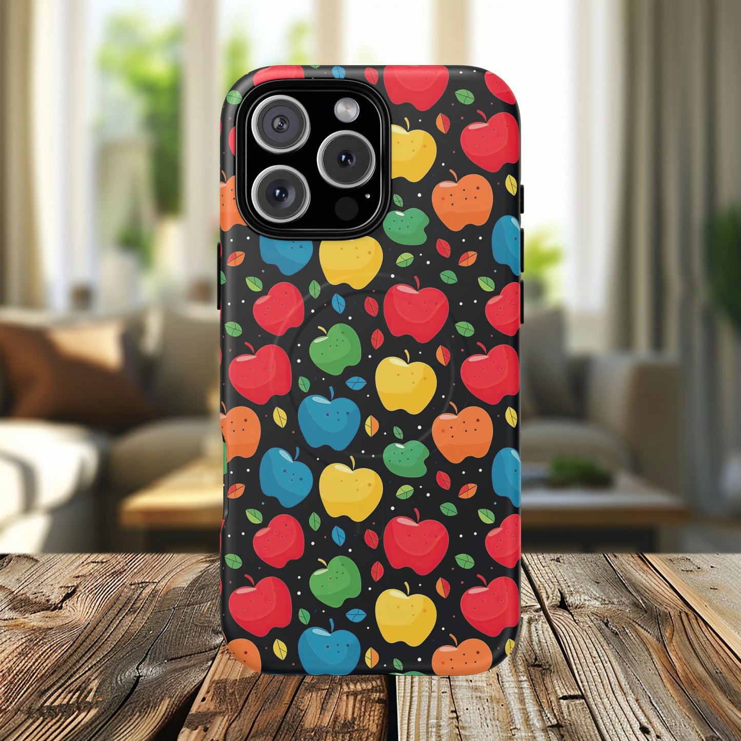 Apple Orchard Pop Magnetic iPhone Case, Tough iPhone Cover, Fun Cell iPhone Accessory, Gift for Kids, Gift for Teachers, Vibrant Tech Protection