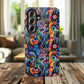 Psychedelic Visions Vibrant Art iPhone and Samsung Phone Case - Stylish Tough Case for Artists & Creatives.
