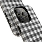 Black and White Gingham Phone Case, Tough Magnetic Cases, Stylish Phone Cover, Gift for Her, Trendy Phone Accessory, Checkered Print