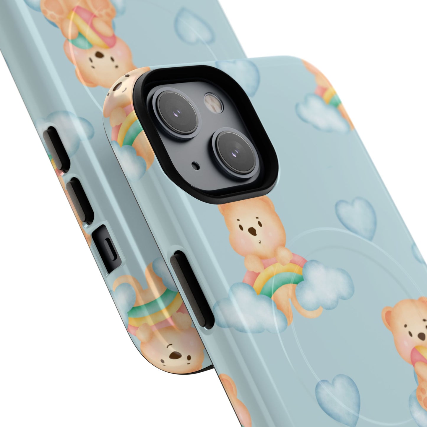 Cute Bear Magnetic iPhone Case, Kid-Friendly iPhone Cover, Stylish Cell Accessory, Gift for Kids, Durable Design for Any Occasion