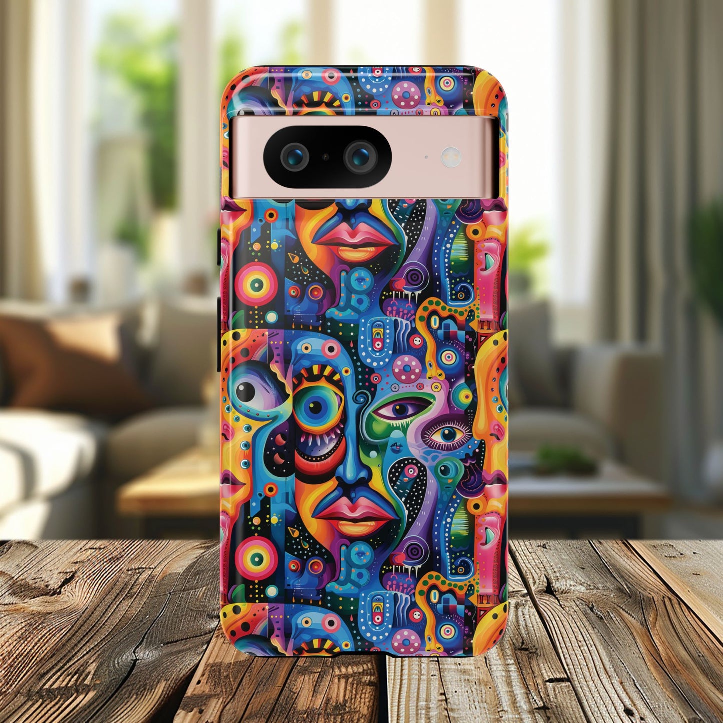 Psychedelic Visions Vibrant Samsung, iPhone and Google Pixel Phone Cases - Colorful Artistic Design