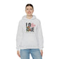 Love Floral Sweatshirt - Unisex Heavy Blend™ Hooded Pullover for Comfort and Style