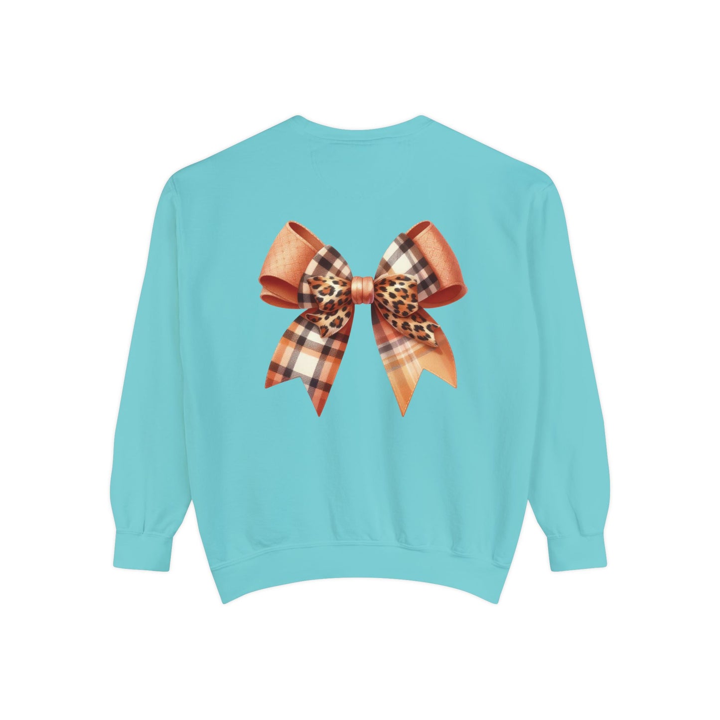 Autumn Highland Cow Charm Unisex Garment-Dyed Sweatshirt