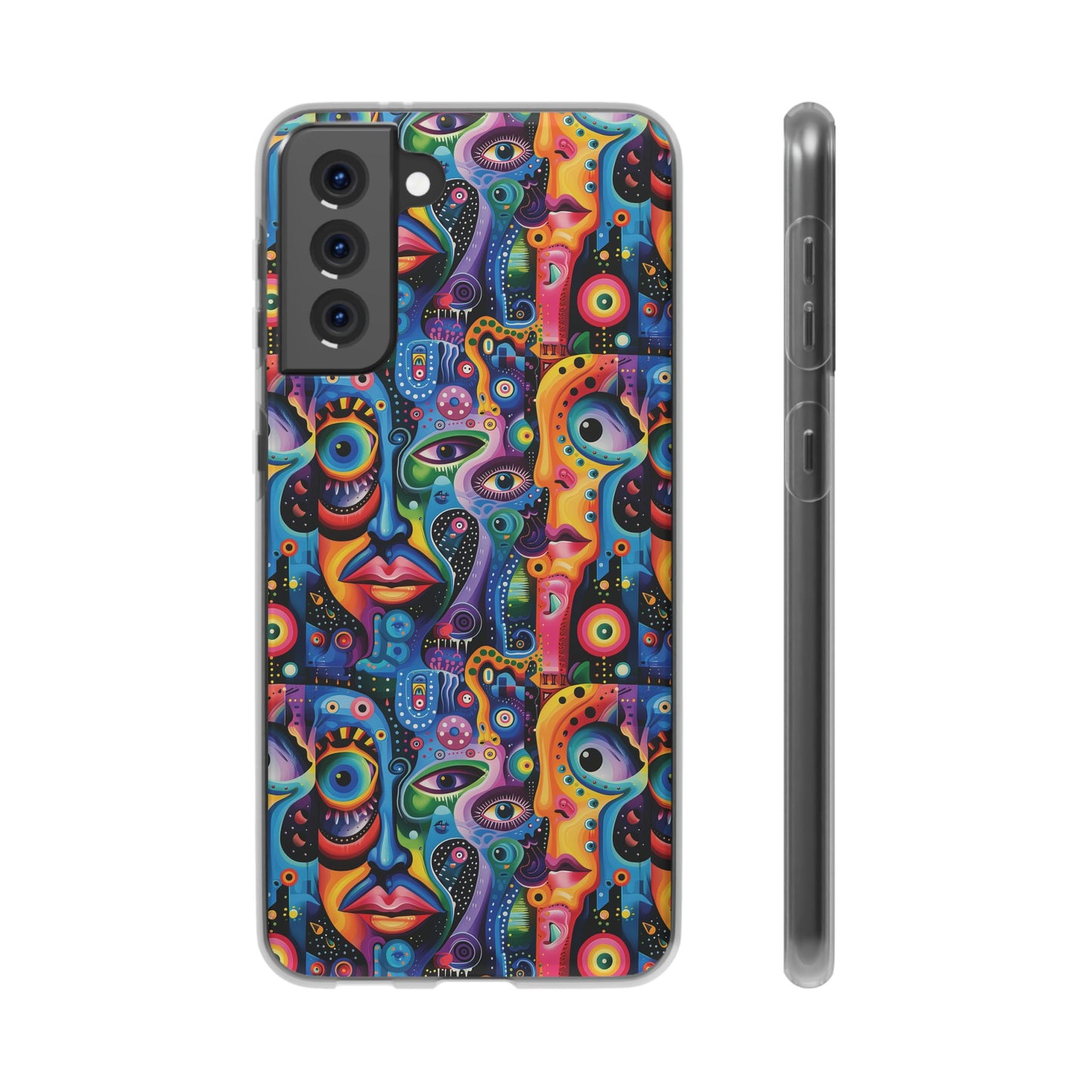 Psychedelic Visions Flexi iPhone and Samsung Case - Colorful Abstract Design.