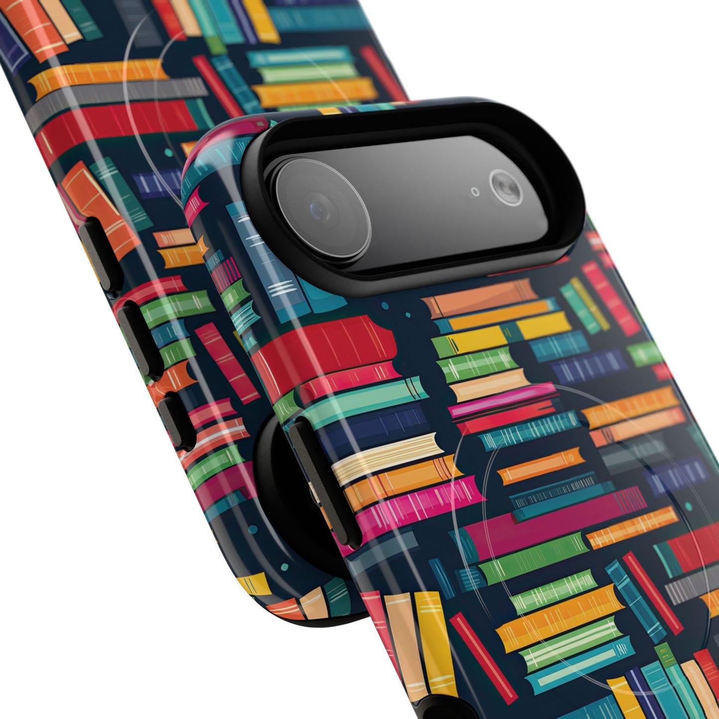 Colorful Book-Themed Phone Case, Literary Gift, Tough Magnetic Case, Book Lover’s Accessory, Phone Protection, Reading Enthusiast