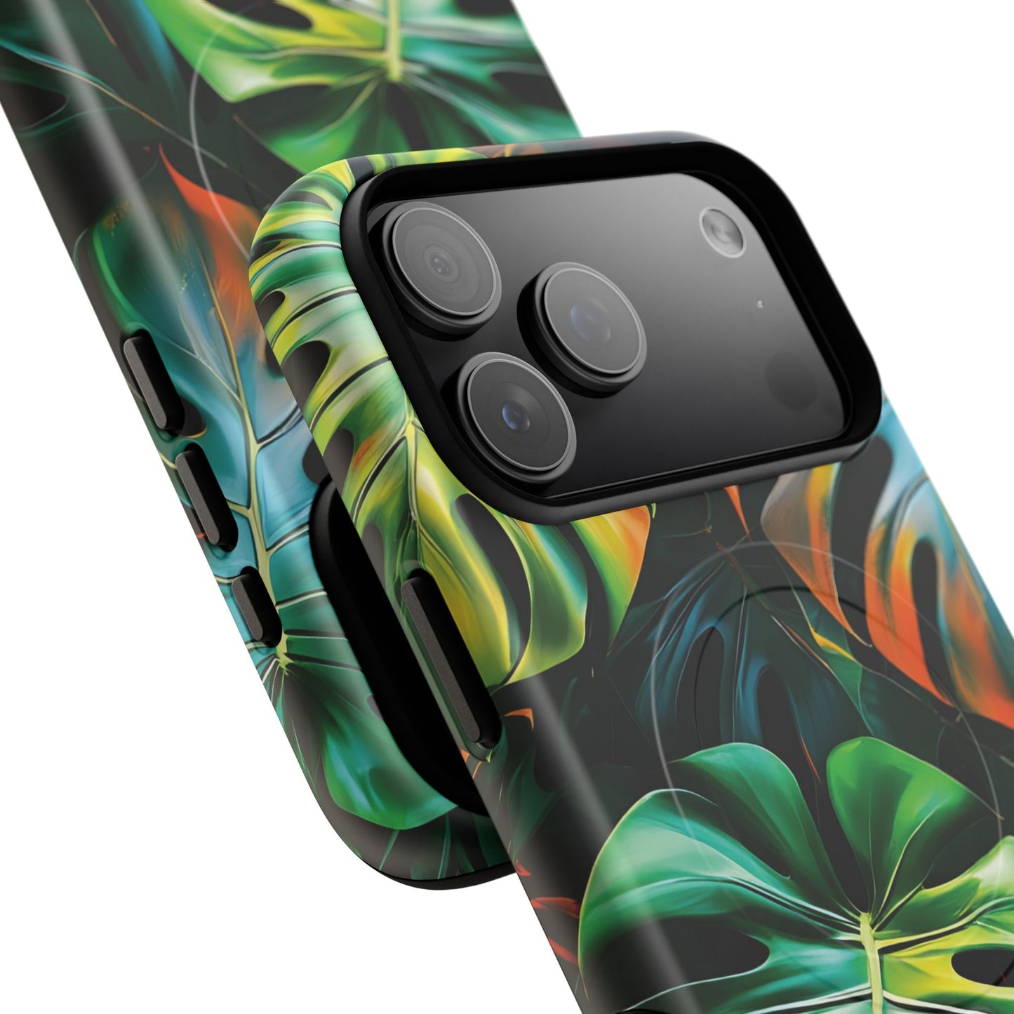 Tropical Leaf Phone Case | Tough Magnetic Cases, iPhone Accessories, Gift for Him/Her, Phone Protection, Summer Style, Trendy Design