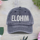 Vintage Embroidered Dad Cap with 'ELOHIM GENESIS 1:1' - Stylish Casual Hat, Gift for Him/Her, Summer Accessory, Trendy Streetwear, Spiritual Fashion