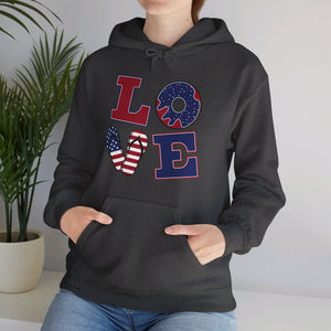 Patriotic LOVE Unisex Heavy Blend™ Hooded Sweatshirt