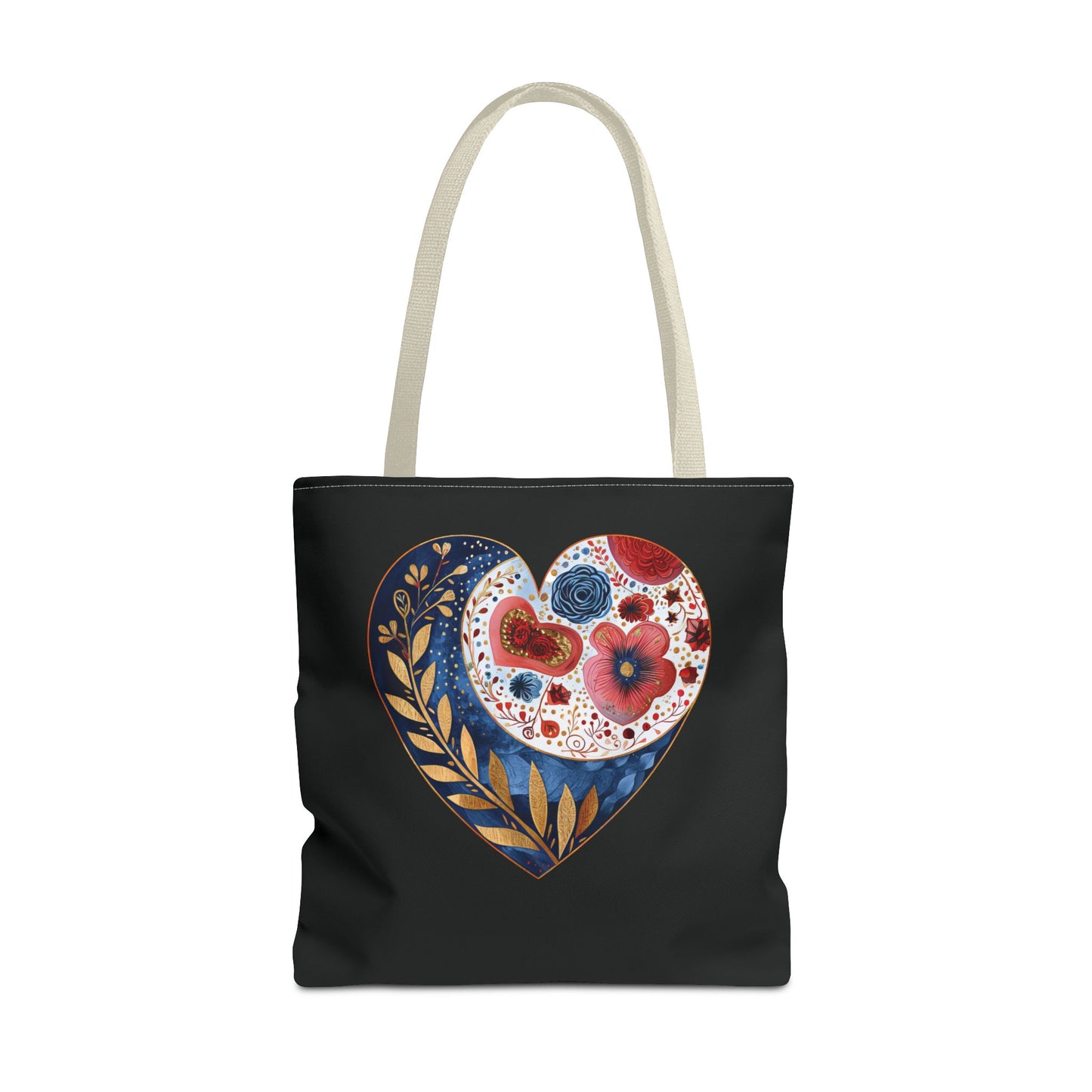 Floral Heart Tote Bag