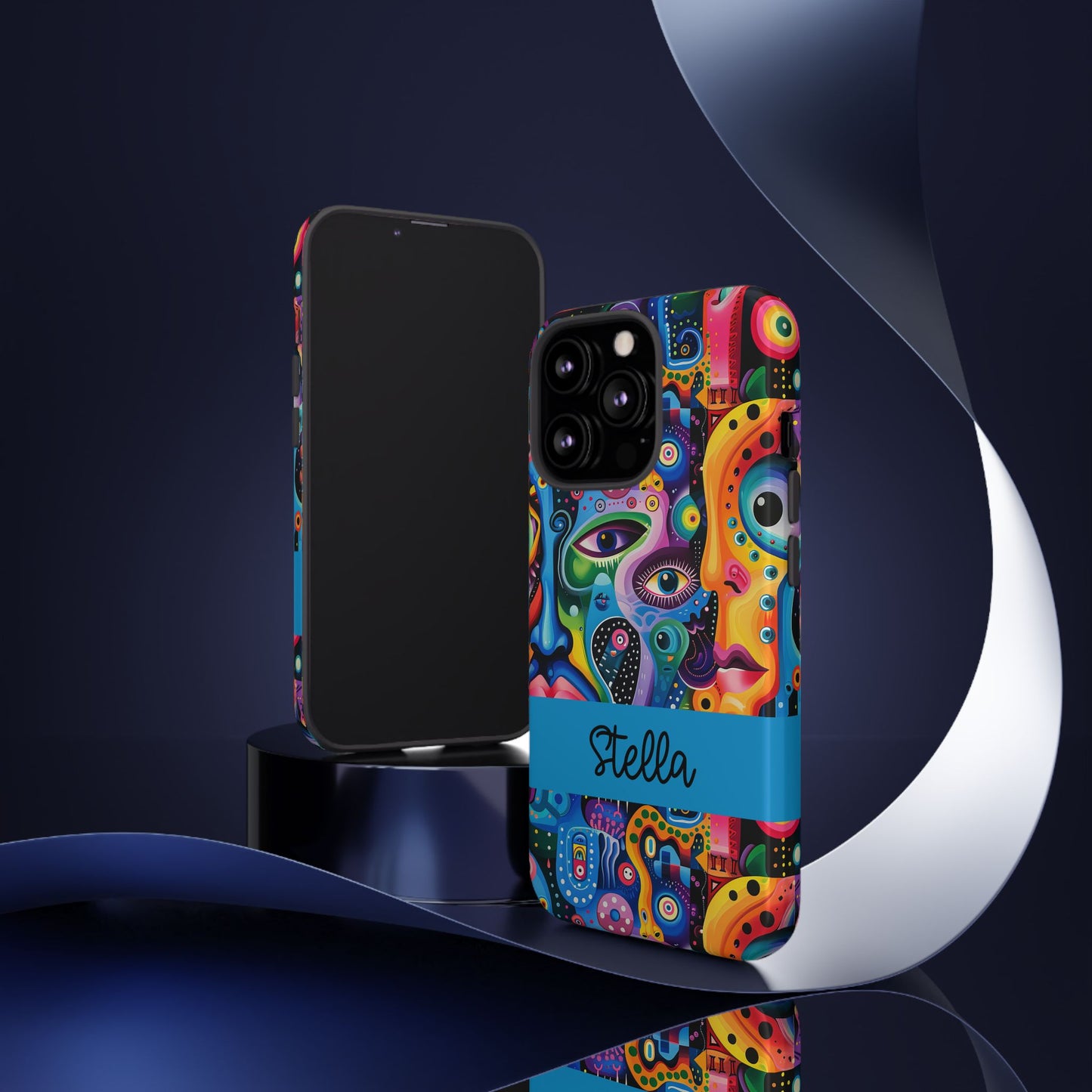 Psychedelic Visions Vibrant Samsung, iPhone and Google Pixel Phone Cases - Colorful Artistic Design