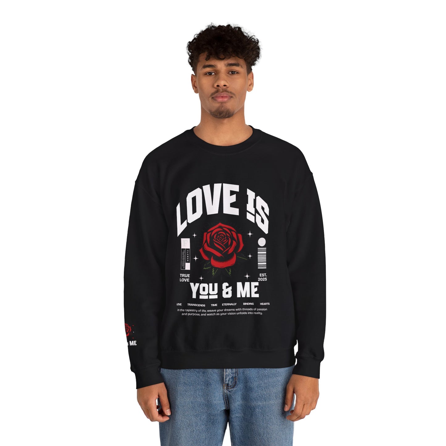 You and Me Unisex Heavy Gildan Blend™ Crewneck Sweatshirt.