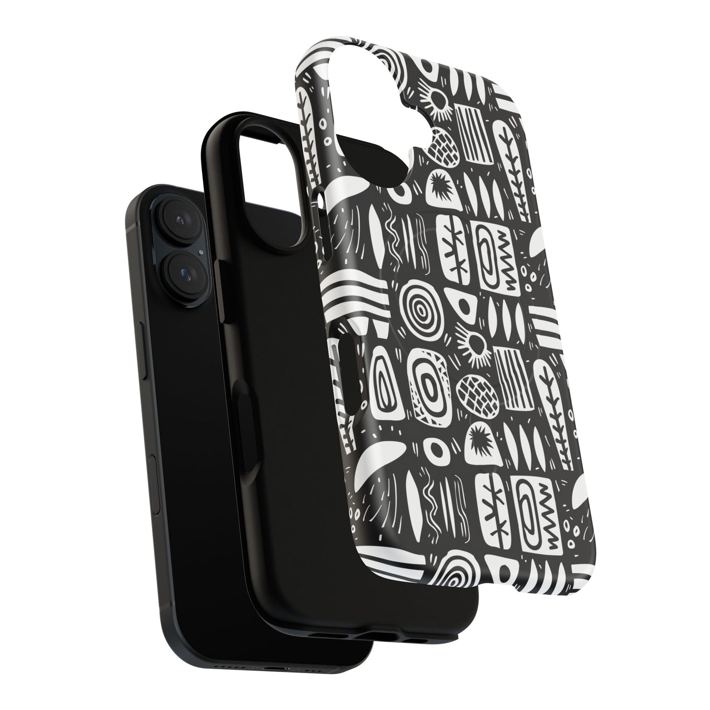 Modern Abstract Geometric Tough Magnetic Phone Case, Durable Phone Accessory, Gift for Him or Her, Artistic Design, Modern Decor