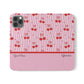 Personalized Cherry Blossom Dreams Flip iPhone and Samsung Cases — Wallet Folio with Name & Affirmation.